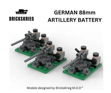 Brickskrieg | German | 88mm Battery | 1/100 Scale Blocks Model