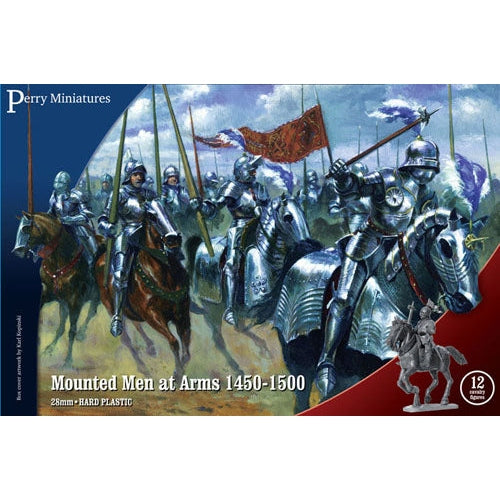 Perry Miniatures | War Of The Roses Mounted Men At Arms 1450-1500 | 28mm Plastic Unit | North Star Games | Miniature Kingdoms