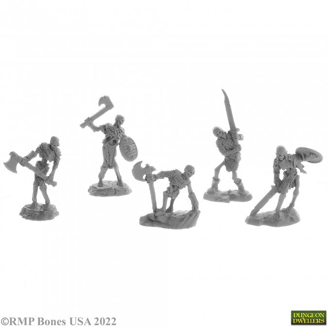 Reaper | Bog Skeletons Dungeon Dwellers | 28mm Plastic Blister Pack 07032