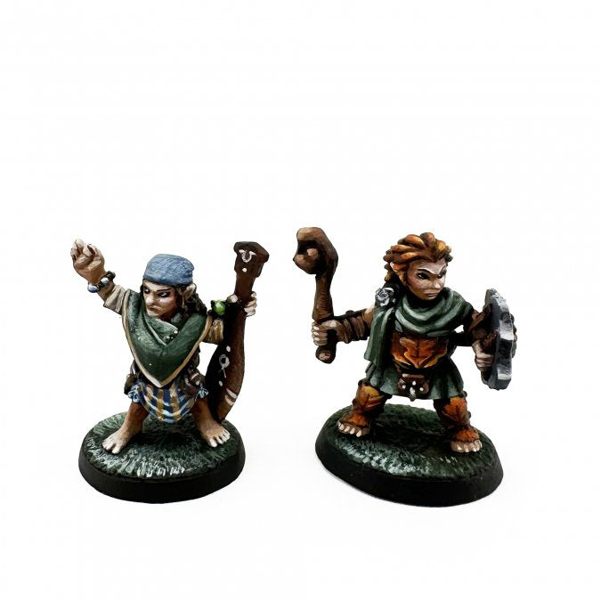 Reaper | Halfling Druid and River Witch Dungeon Dwellers | 28mm Plastic Blister Pack 07105