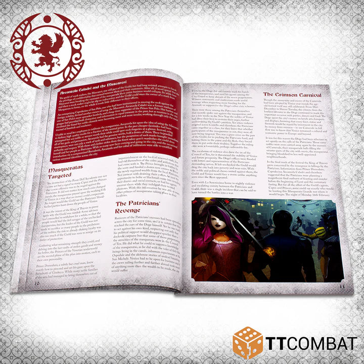 Carnavale | Expansion Carnavale Blood On The Water | Softback Rulebook for 28mm | TTCombat | Miniature Kingdoms