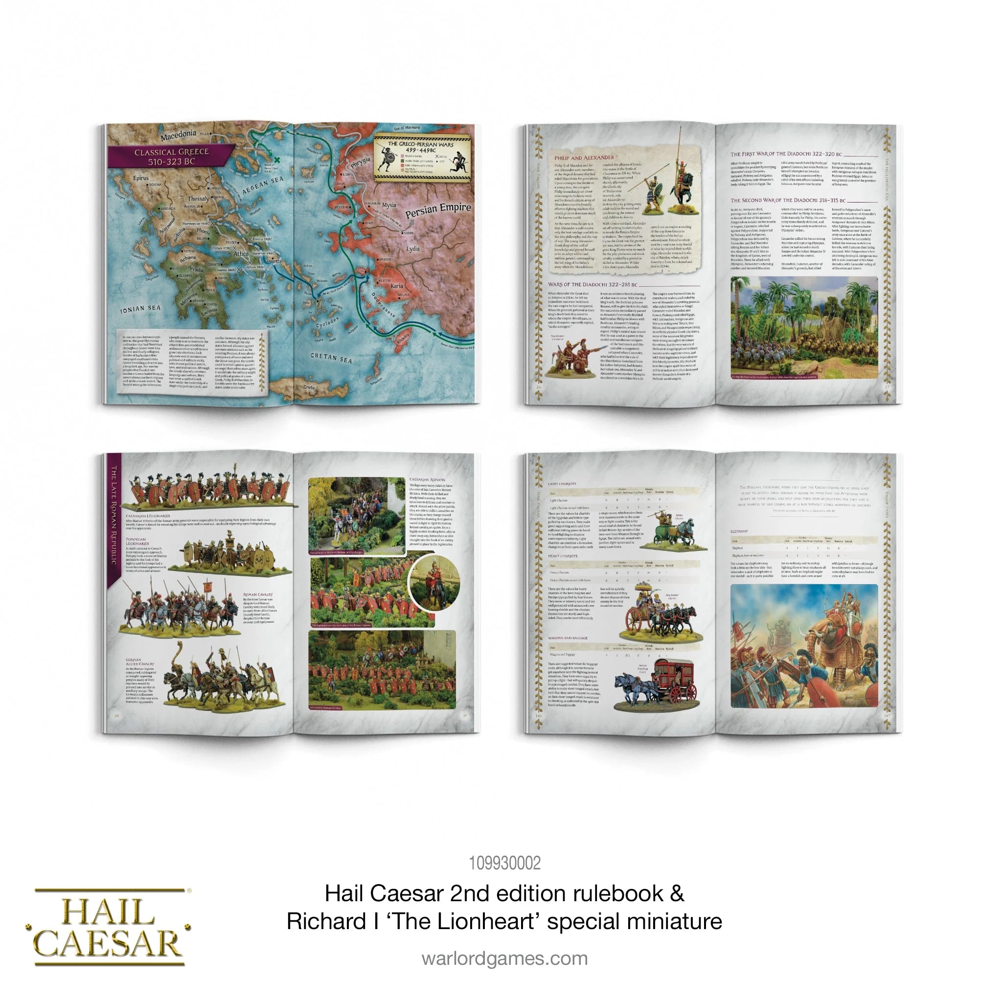 Hail Caesar | Hail Caesar Rulebook 2nd Ed | Hardback Rulebook for 28mm | Warlord | Miniature Kingdoms