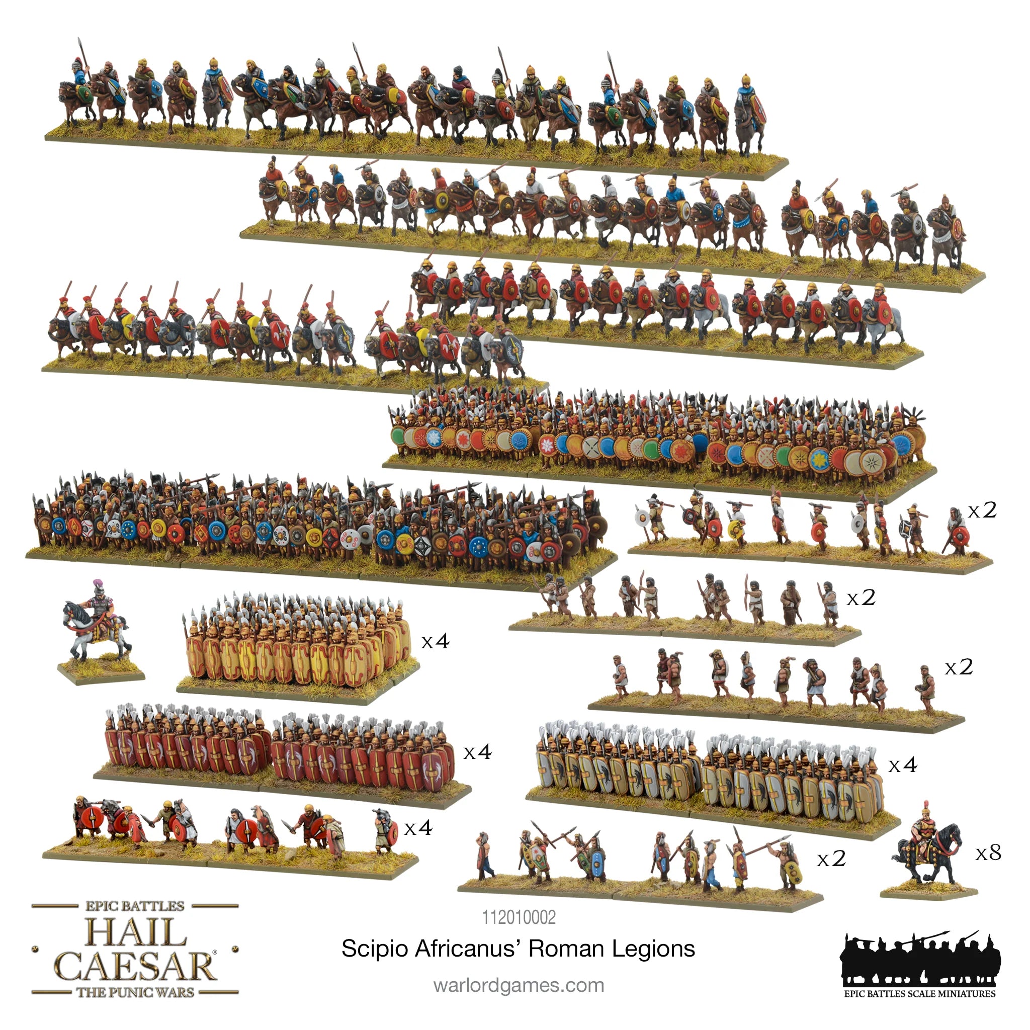 Hail Caesar Epic | Rome | Scipio Africanus's Roman Legions | 15mm Plastic Starter | Warlord | Miniature Kingdoms