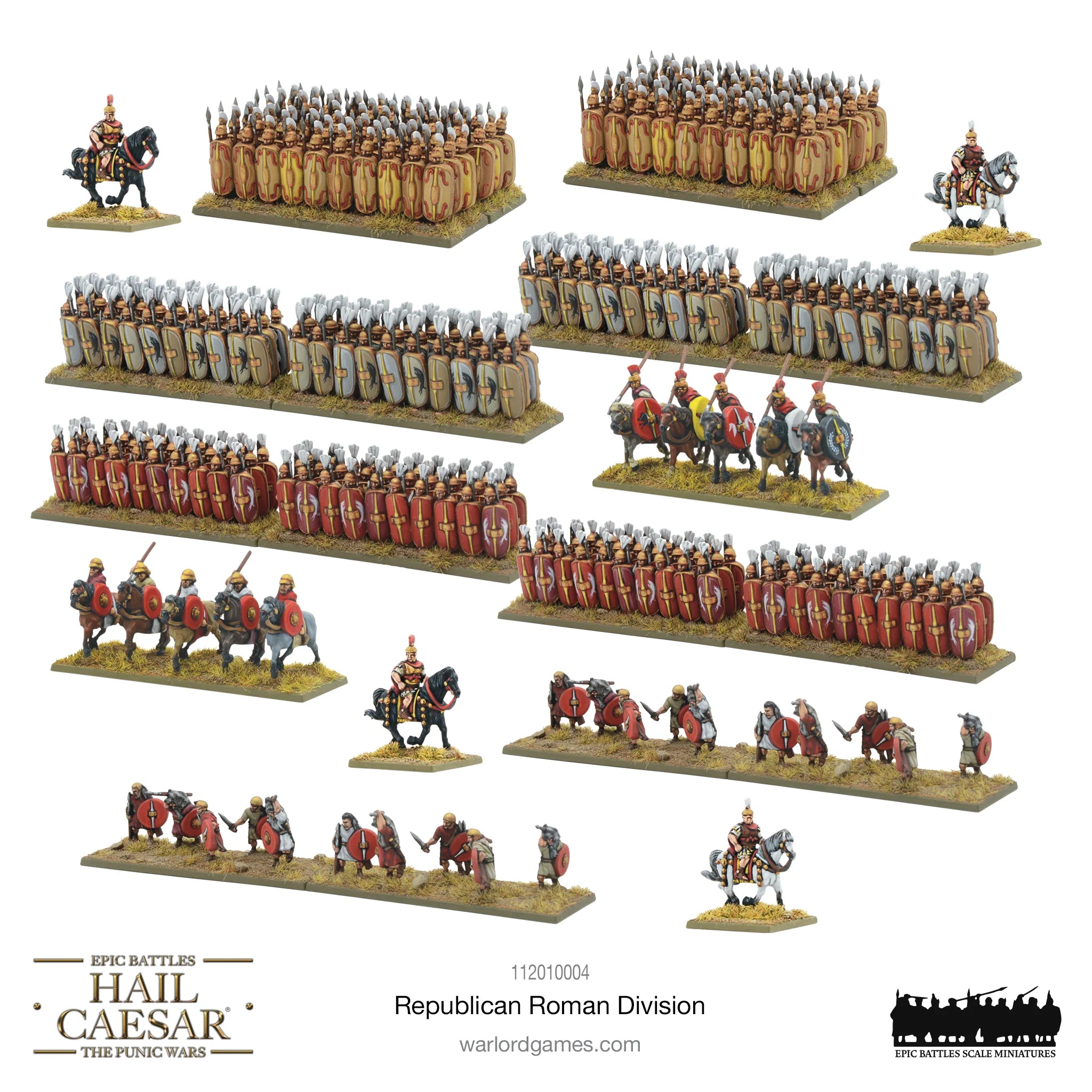 Hail Caesar Epic | Rome | Republican Roman Division | 15mm Plastic Unit | Warlord | Miniature Kingdoms