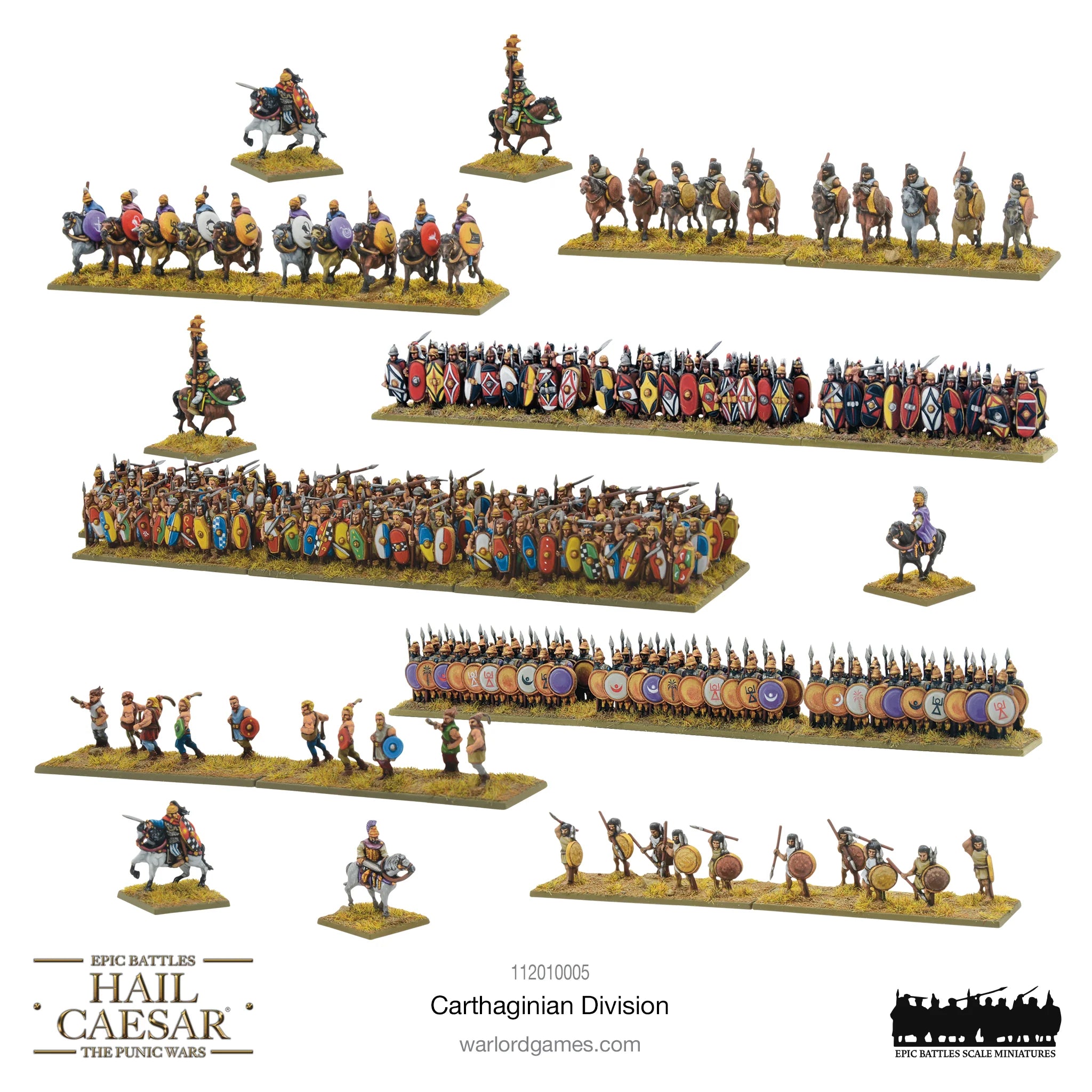 Hail Caesar Epic | Carthage | Carthaginian Division | 15mm Plastic Unit | Warlord | Miniature Kingdoms