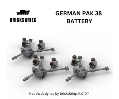 Brickskrieg | German | Pak38 Battery | 1/100 Scale Blocks Model