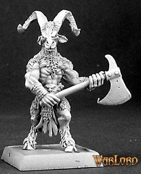 Reaper | Beastman Wood Cutter Warlord | 28mm Metal Blister Pack 14361