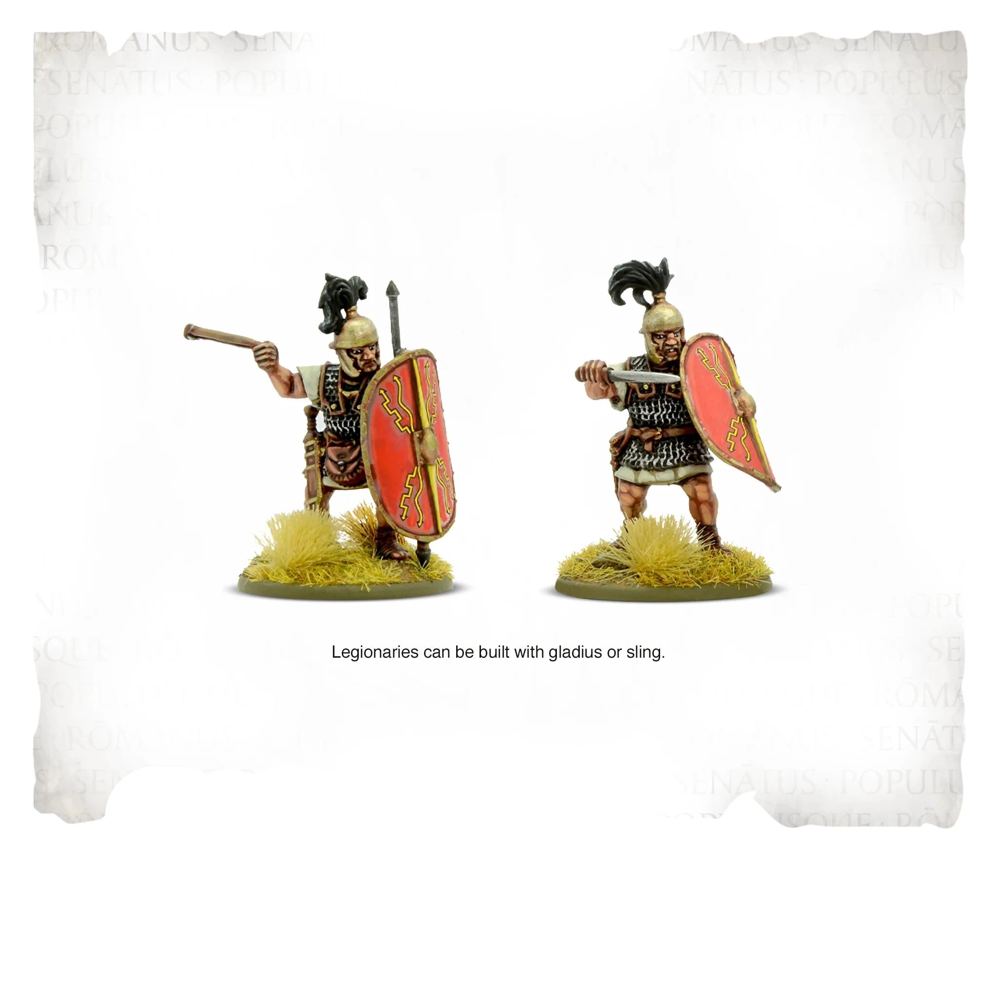 SPQR | Caesar's Legions Legionaries with Gladius and Sling | 28mm Plastic Unit