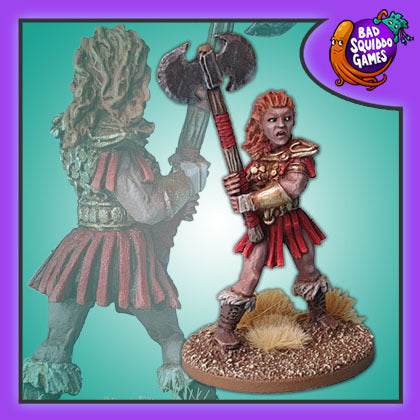 Ancients & Amazons | Delphine The Berserker | 28mm Metal Blister Pack