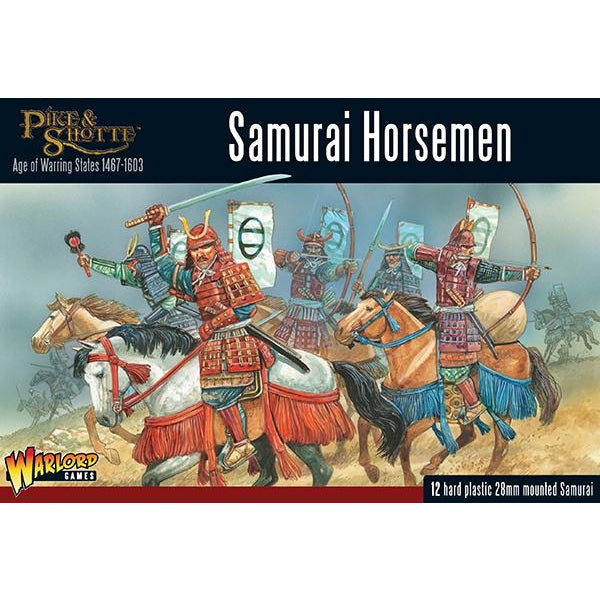 Pike and Shotte | Japan Samurai Horsemen | 28mm Plastic Unit | Warlord | Miniature Kingdoms