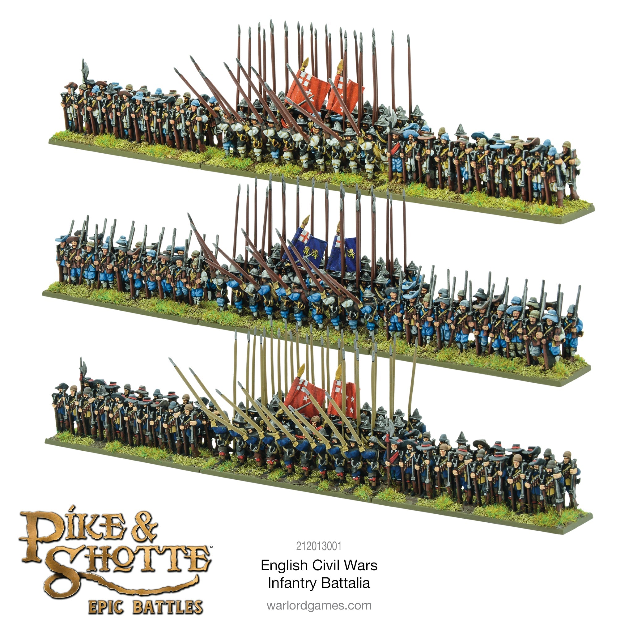 Pike and Shotte Epic | Thirty Years War ECW Infantry Battalia | 15mm Plastic Unit | Warlord | Miniature Kingdoms