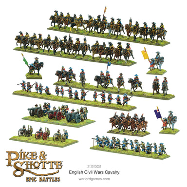 Pike and Shotte Epic | English Civil War ECW Cavalry | 15mm Plastic Unit | Warlord | Miniature Kingdoms