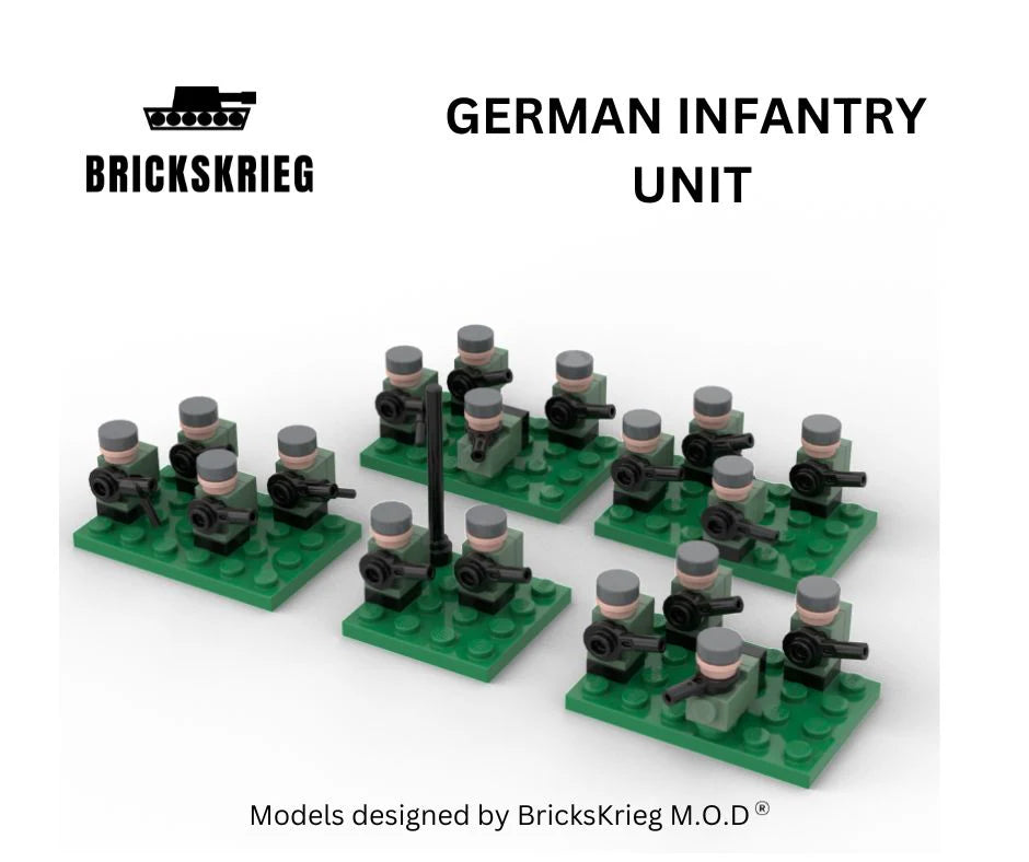 Brickskrieg | Britain vs Germany | Battle in a Box | 1/100 Scale Blocks 2 Player Starter