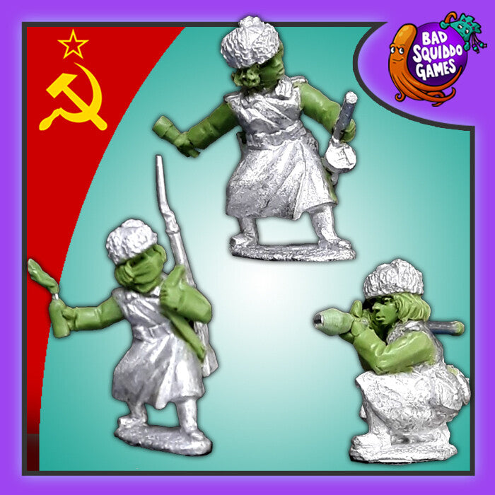 Bad Squiddo Games | Women of WW2 | Soviet Tank Hunters Winter | 28mm Metal Blister Pack