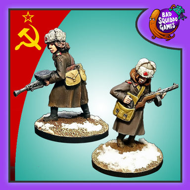 Women of WW2 | Soviet LMG Team Winter | 28mm Metal Blister Pack