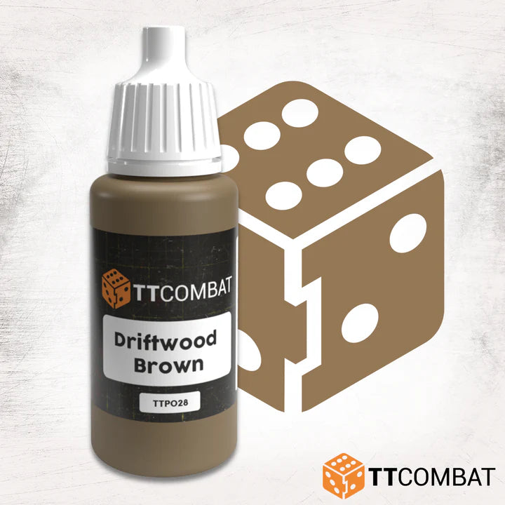 TTCombat | Driftwood Brown | 17ml Individual Paint | TTCombat | Miniature Kingdoms