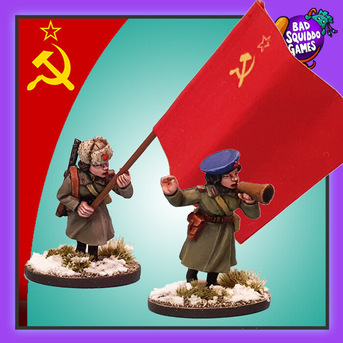 Bad Squiddo Games | Women of WW2 | Soviet Command Advancing | 28mm Metal Blister Pack