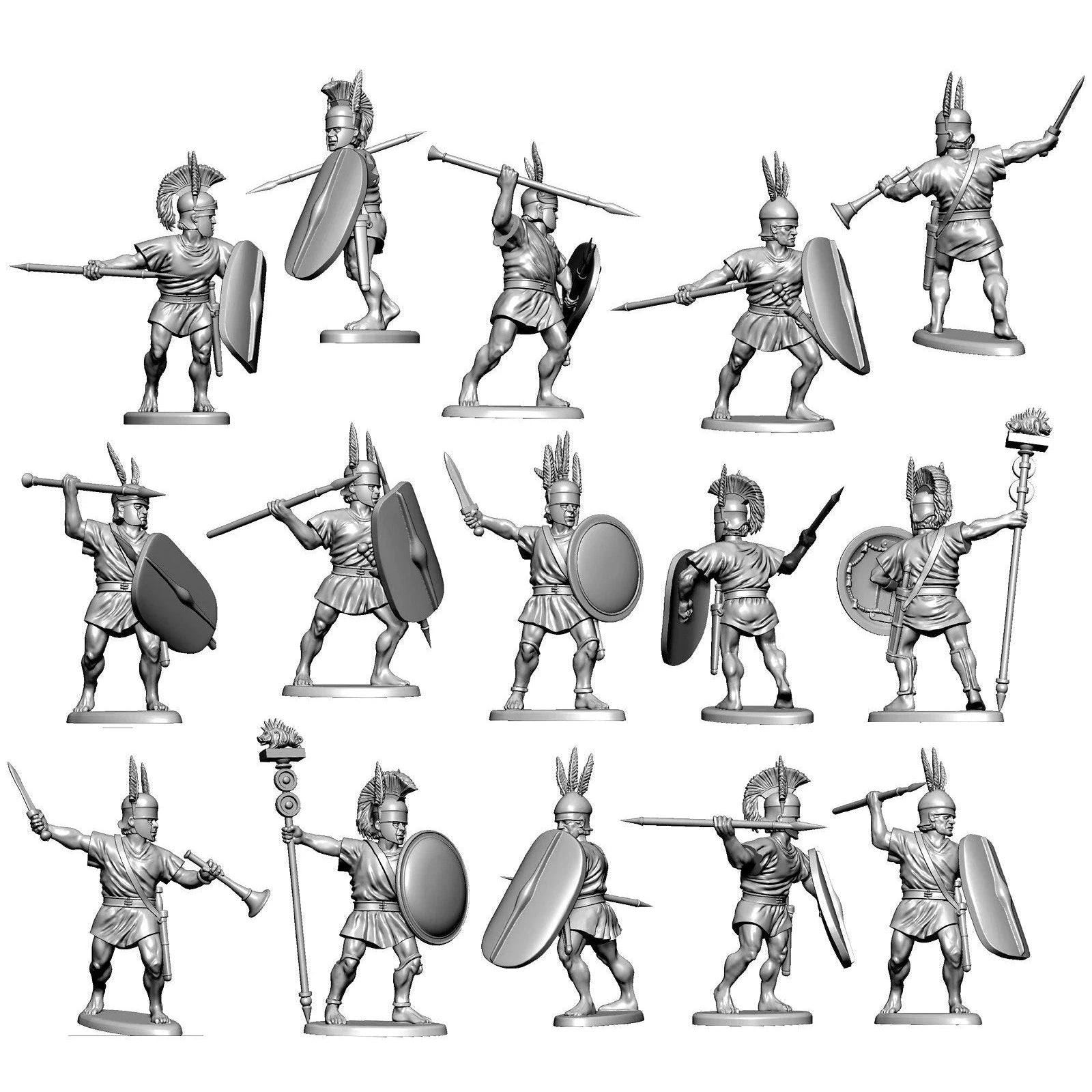 Victrix | Ancients Unarmoured Samnites | 28mm Plastic Unit | North Star Games | Miniature Kingdoms