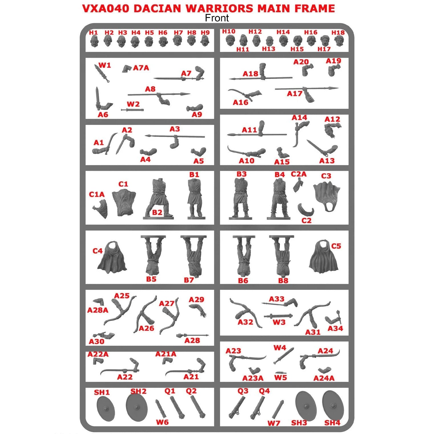 Victrix | Ancients Dacians | 28mm Plastic Unit | North Star Games | Miniature Kingdoms