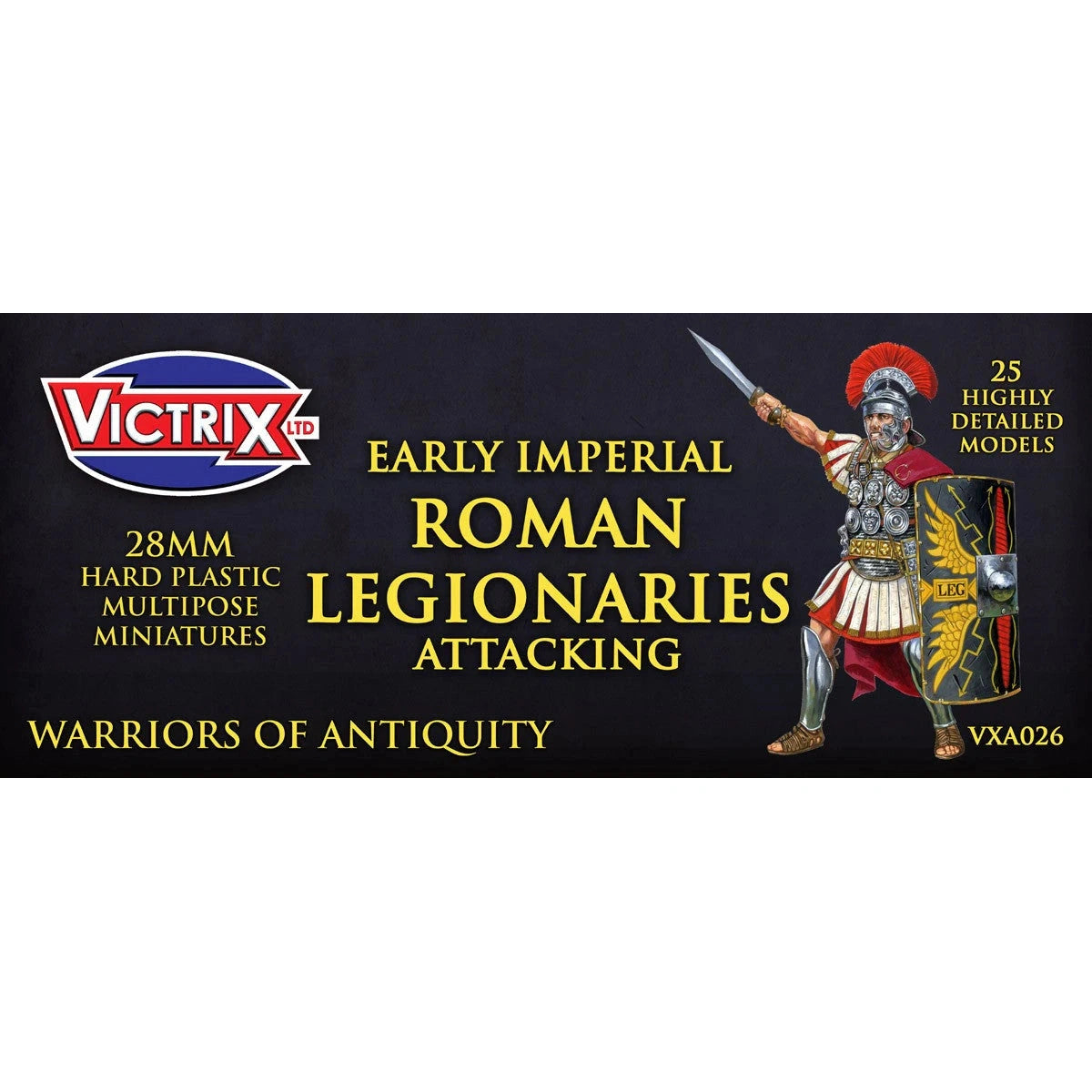 Victrix | Ancients Early Imperial Roman Legionaries Attacking | 28mm Plastic Unit | North Star Games | Miniature Kingdoms