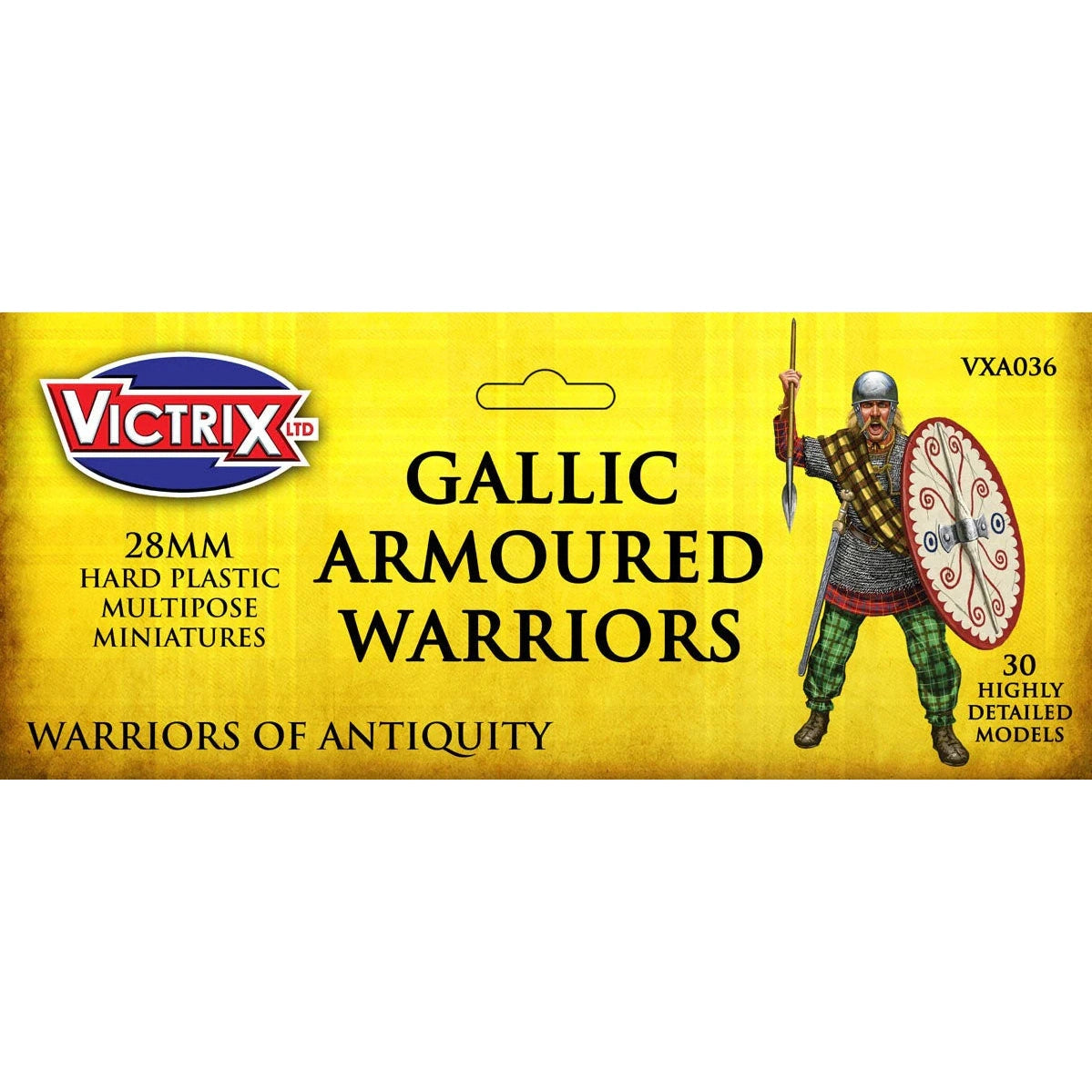 Victrix | Ancients Gallic Armoured Warriors | 28mm Plastic Unit | North Star Games | Miniature Kingdoms