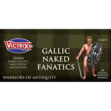 Victrix | Ancients Gallic Naked Fanatics | 28mm Plastic Unit | North Star Games | Miniature Kingdoms