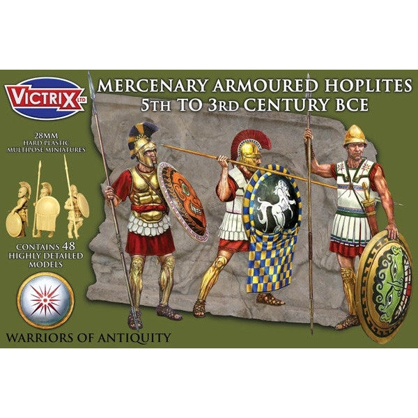 Victrix | Ancients Mercenary Armoured Hoplites | 28mm Plastic Unit | North Star Games | Miniature Kingdoms