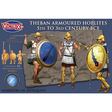 Victrix | Ancients Theban Armoured Hoplites | 28mm Plastic Unit | North Star Games | Miniature Kingdoms