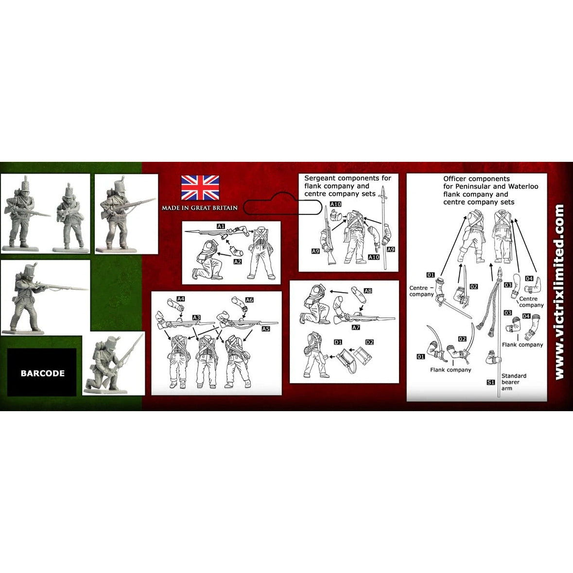 Victrix | Napoleonic Peninsular British Infantry Centre Companies | 28mm Plastic Unit | North Star Games | Miniature Kingdoms