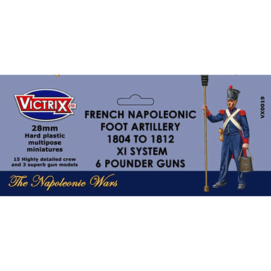 Victrix | Napoleonic French Foot Artillery 1804-1812 6 Pdr | 28mm Plastic Unit | North Star Games | Miniature Kingdoms