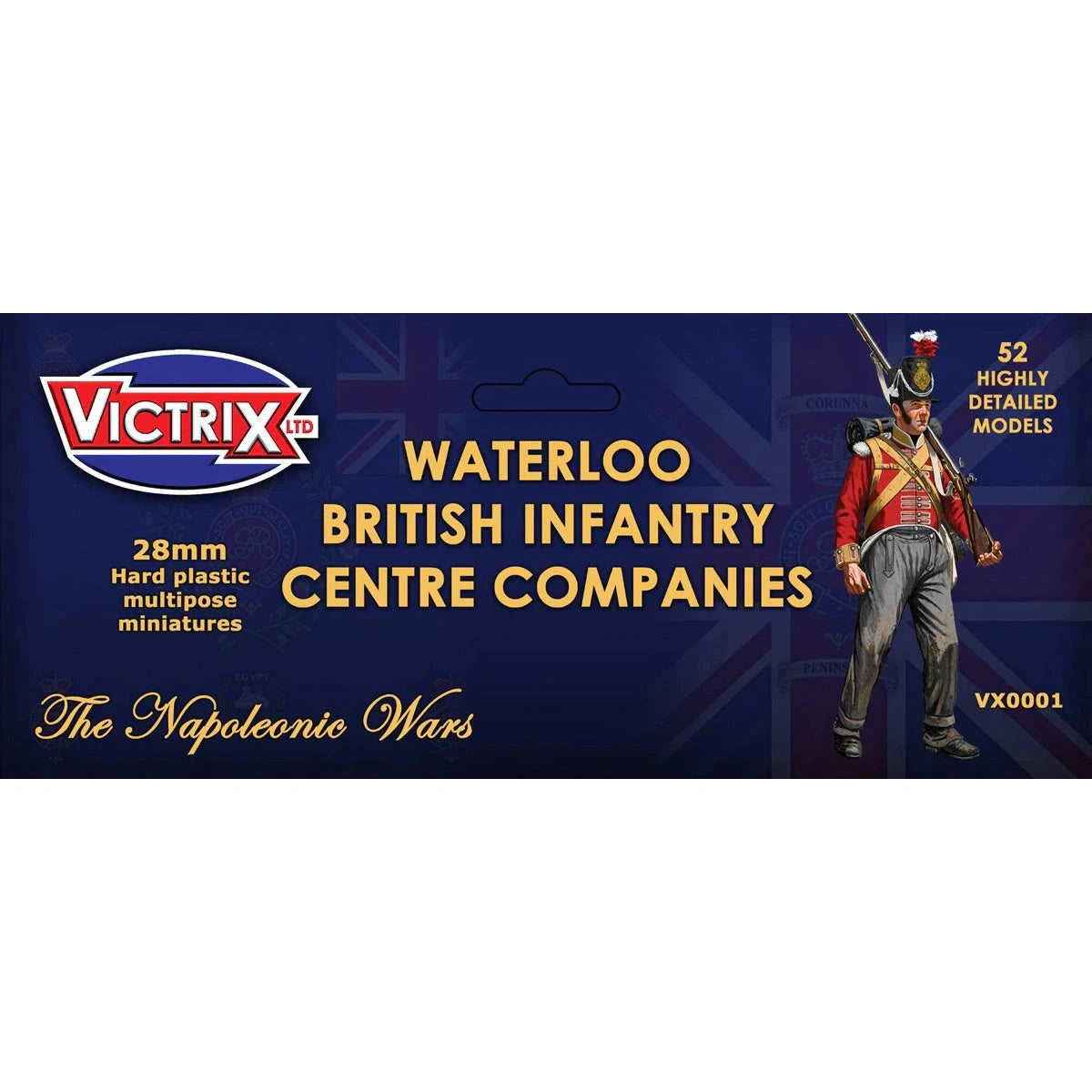 Victrix | Napoleonic Waterloo British Infantry Centre Companies | 28mm Plastic Unit | North Star Games | Miniature Kingdoms