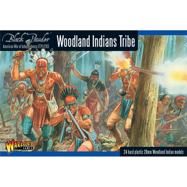 Black Powder | AWI Woodland Indian Tribe | 28mm Plastic Unit | Warlord | Miniature Kingdoms