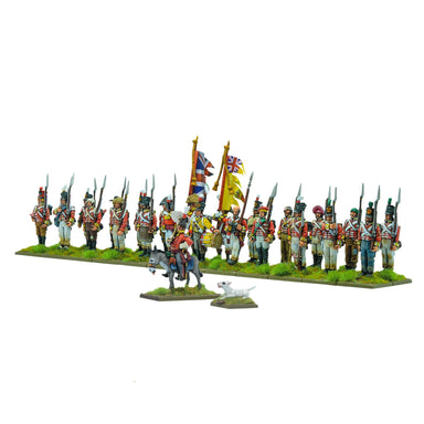 Black Powder | British O'er The Hills And Far Away | 28mm Plastic Unit | Warlord | Miniature Kingdoms