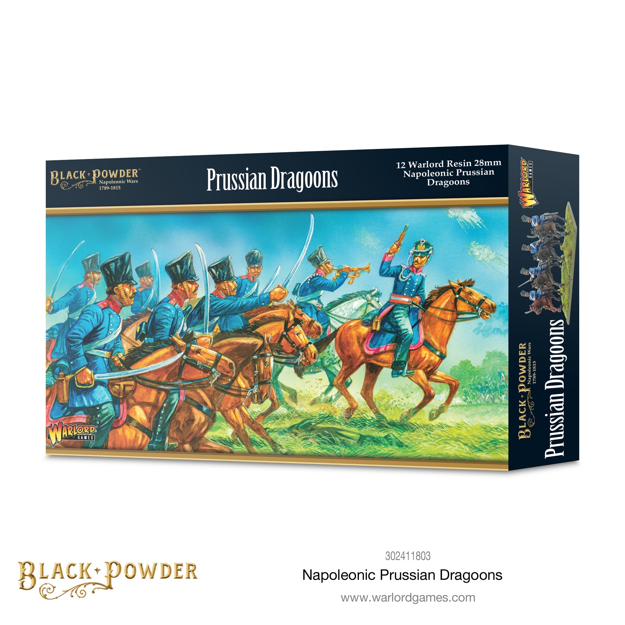 Black Powder | Prussian Dragoons | 28mm Plastic Unit | Warlord | Miniature Kingdoms