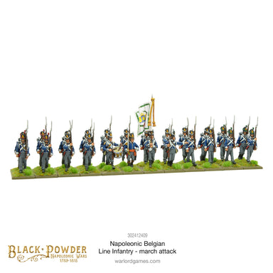 Black Powder | Belgian Line Infantry | 28mm Plastic Unit | Warlord | Miniature Kingdoms