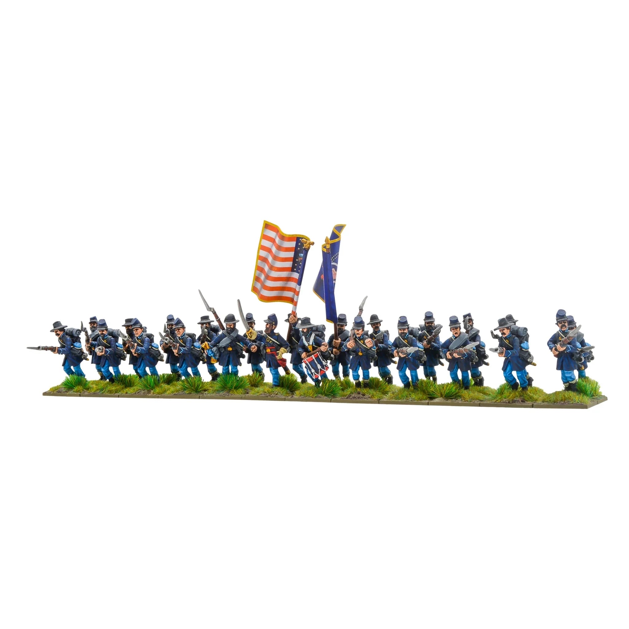 Black Powder | ACW Infantry Regiment Charging | 28mm Resin Unit