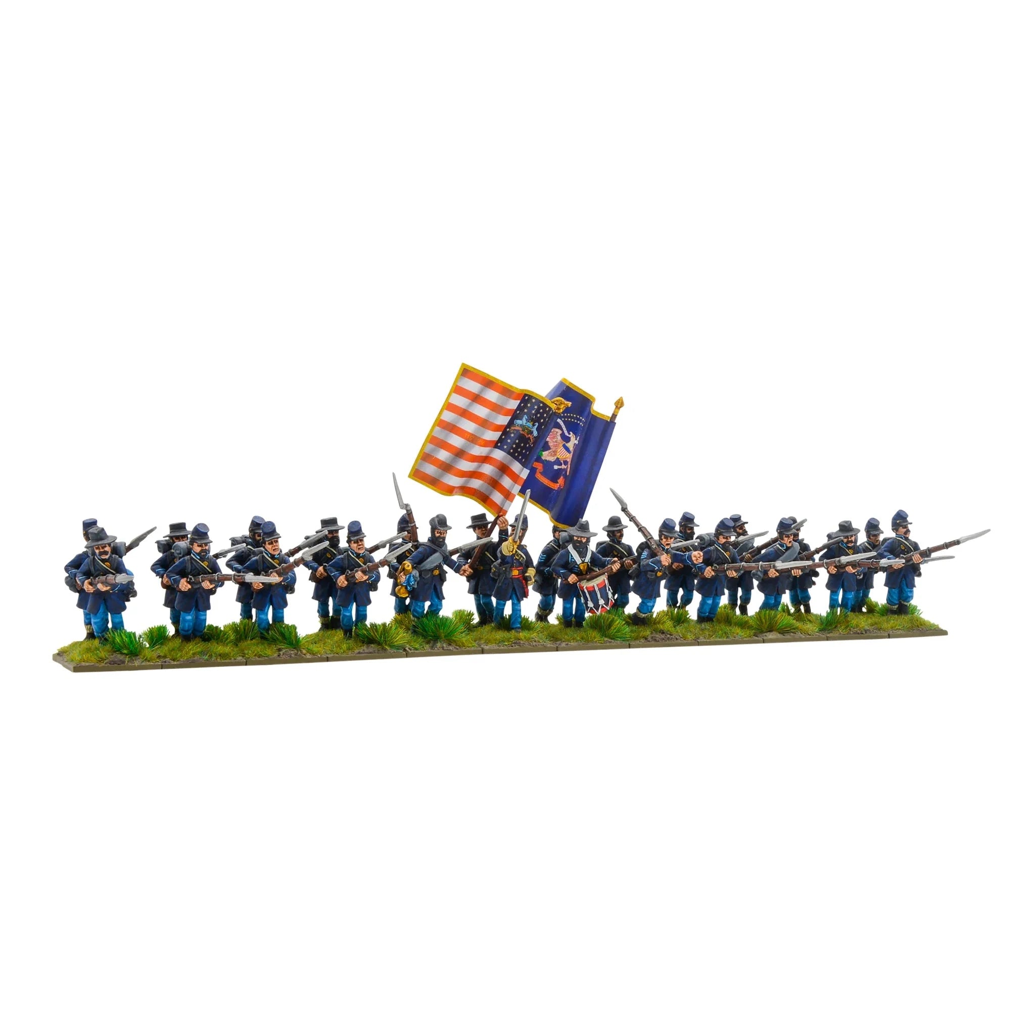 Black Powder | ACW Infantry Regiment Charging | 28mm Resin Unit