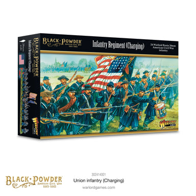 Black Powder | ACW Infantry Regiment Charging | 28mm Resin Unit