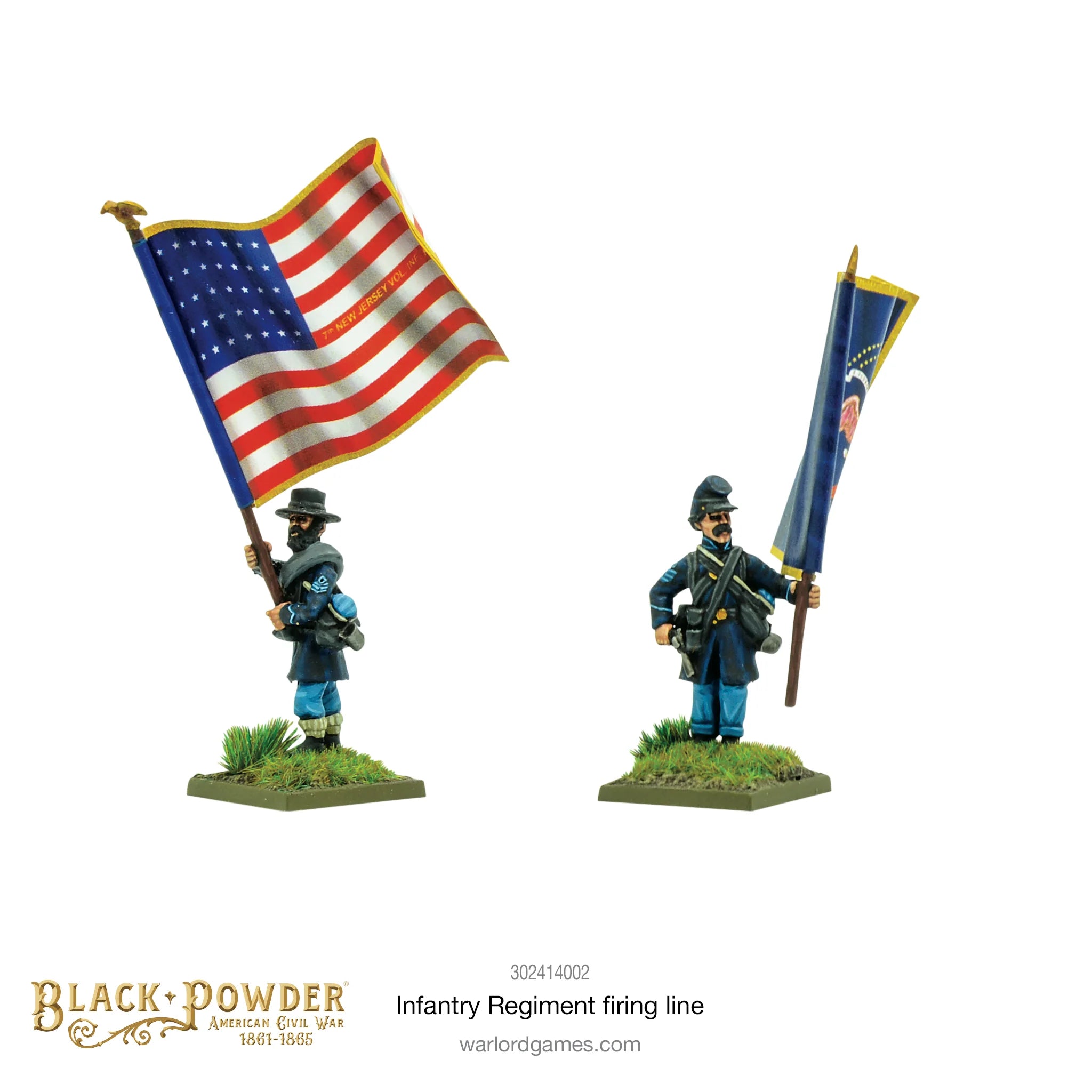 Black Powder | ACW Infantry Regiment Firing Line | 28mm Resin Unit