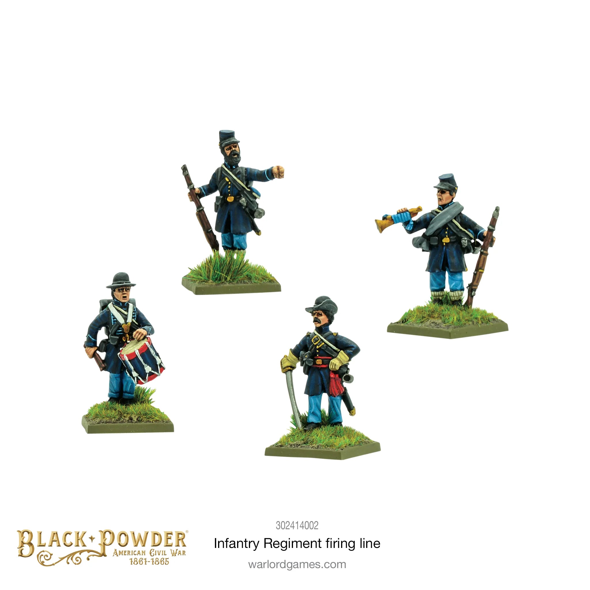 Black Powder | ACW Infantry Regiment Firing Line | 28mm Resin Unit