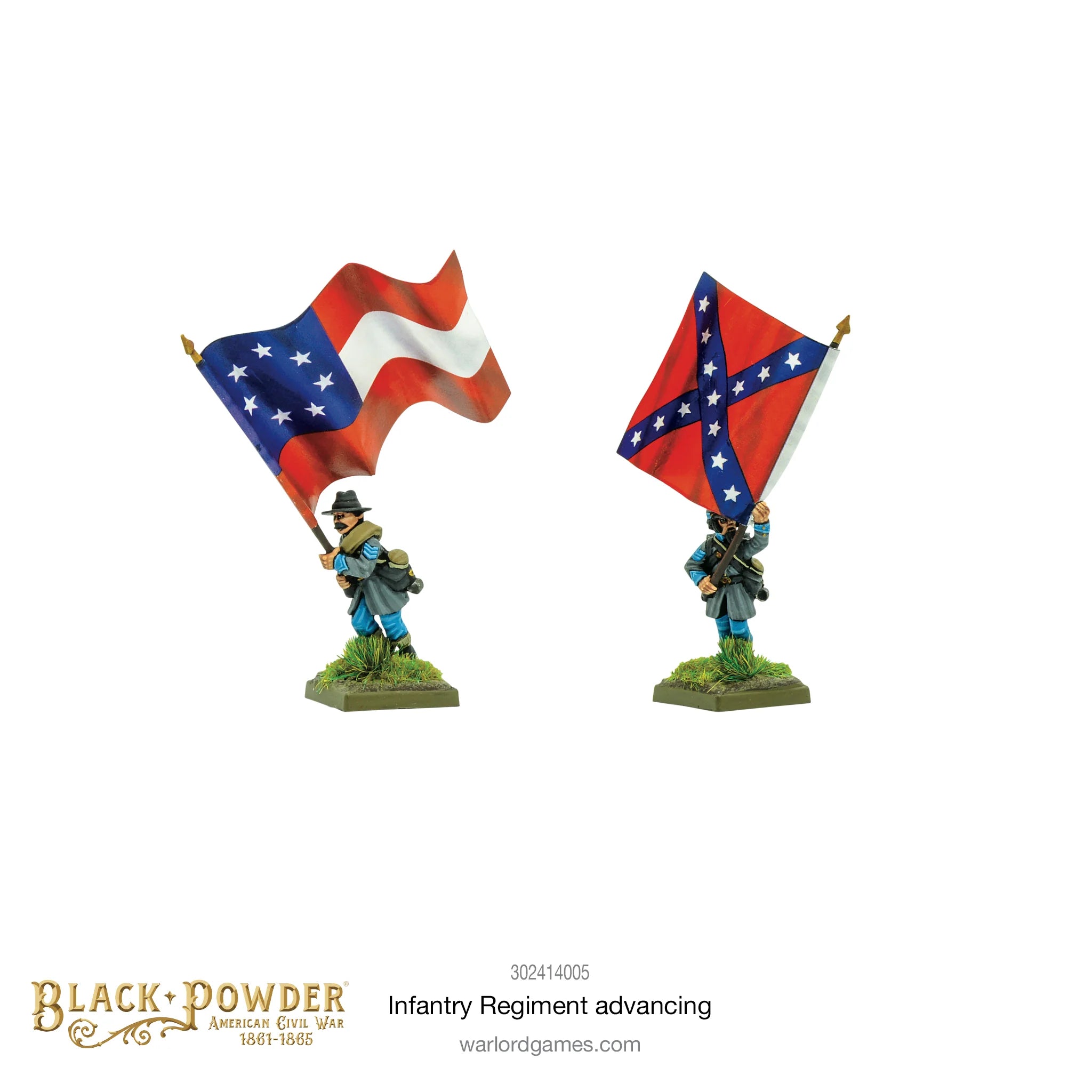 Black Powder | ACW Infantry Regiment Advancing | 28mm Resin Unit