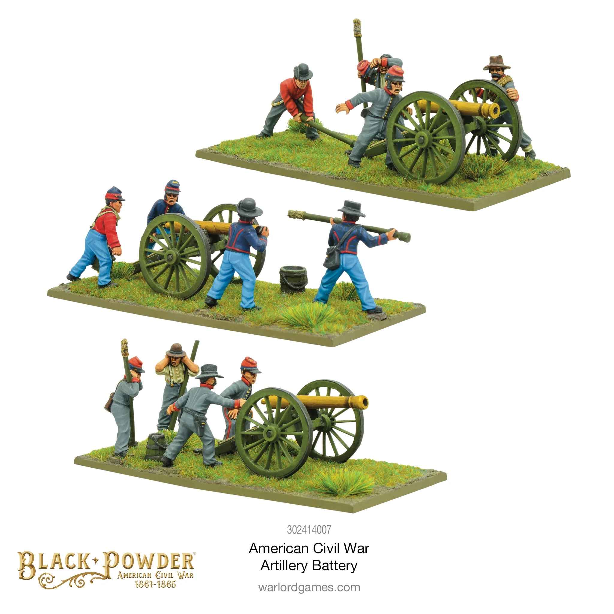 Black Powder | ACW Artillery Battery | 28mm Resin Unit