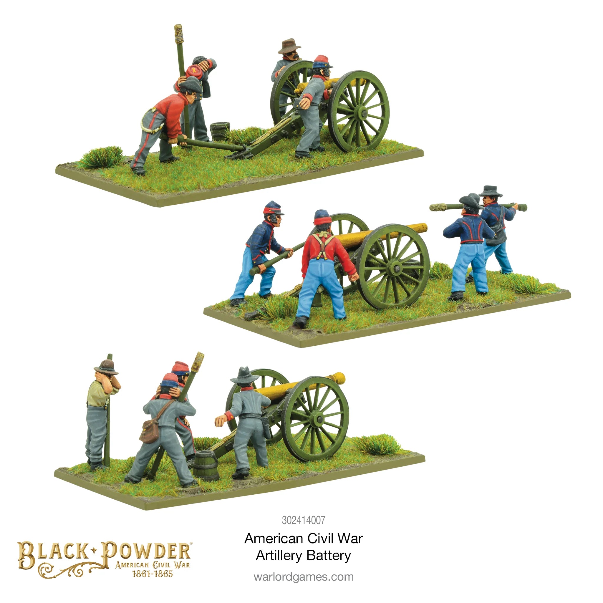 Black Powder | ACW Artillery Battery | 28mm Resin Unit