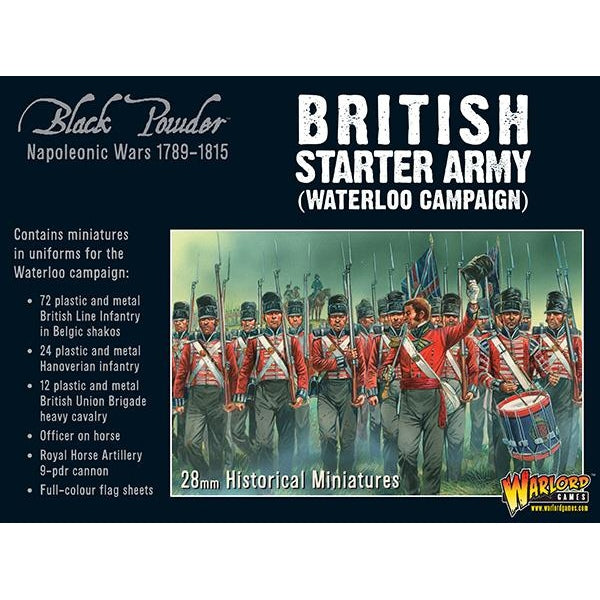 Black Powder | British Waterloo Campaign | 28mm Plastic Starter | Warlord | Miniature Kingdoms