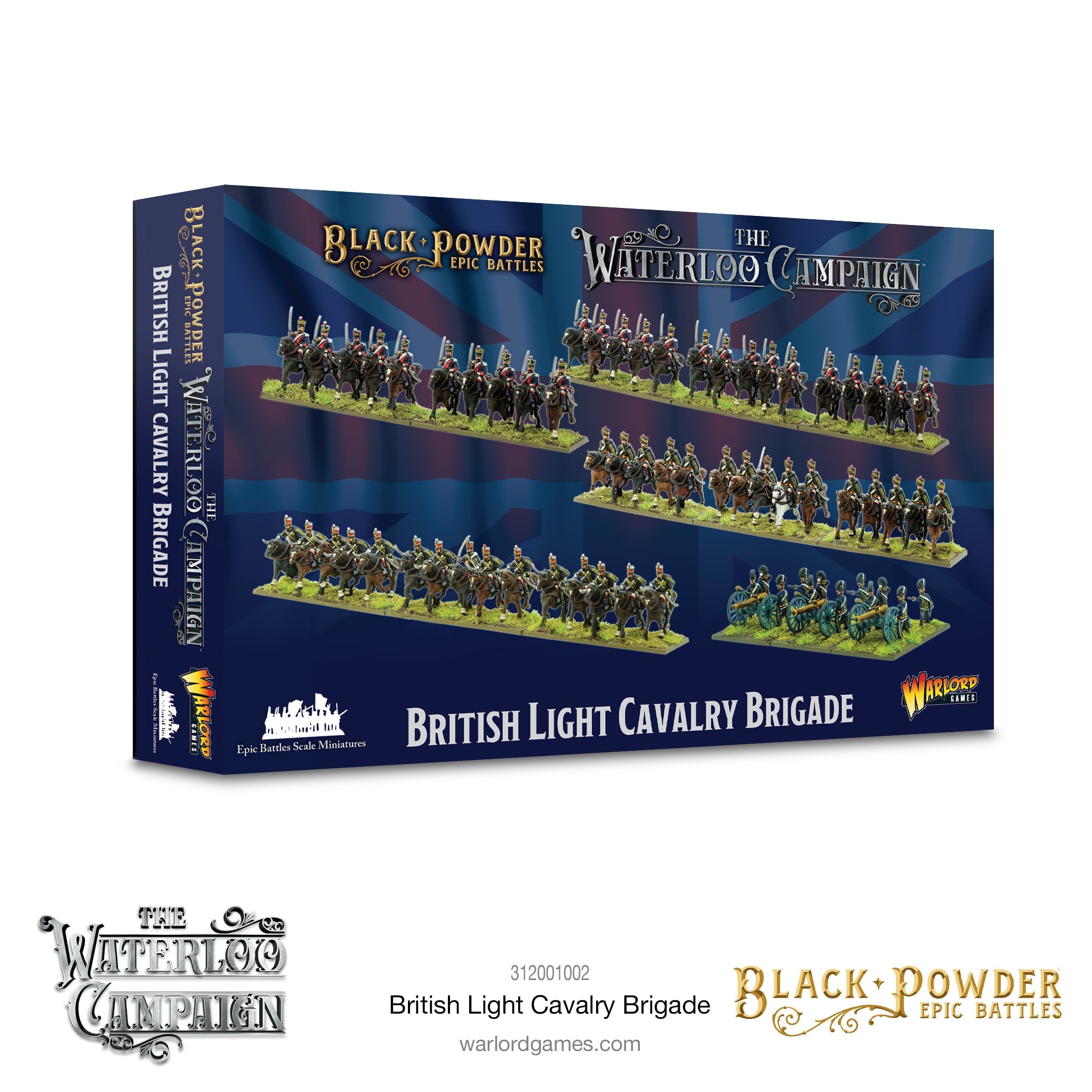 Black Powder Epic | Waterloo Campaign British Light Cavalry | 15mm Plastic Unit | Warlord | Miniature Kingdoms