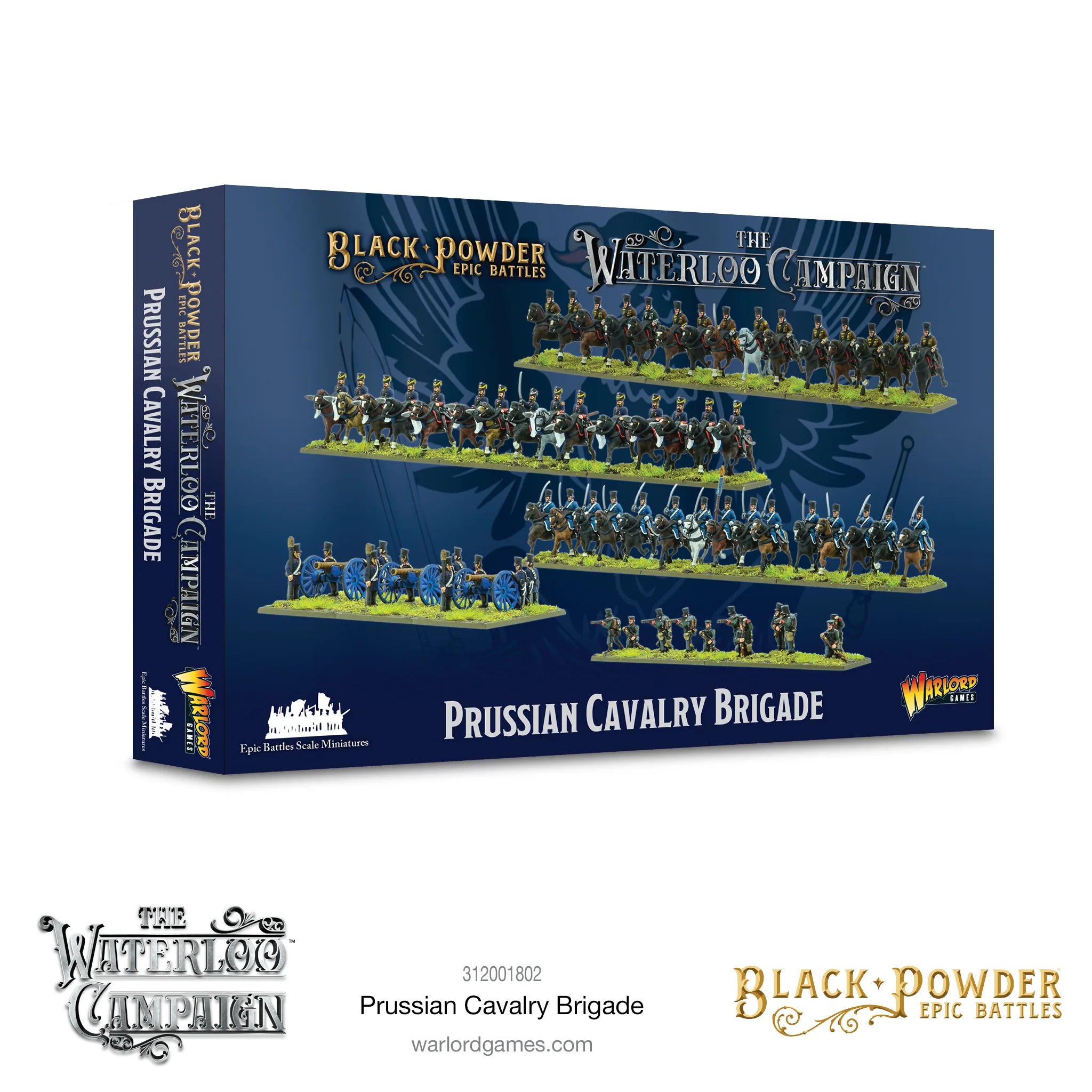 Black Powder Epic | Waterloo Campaign | Prussian Cavalry | 15mm Plastic Unit | Warlord | Miniature Kingdoms