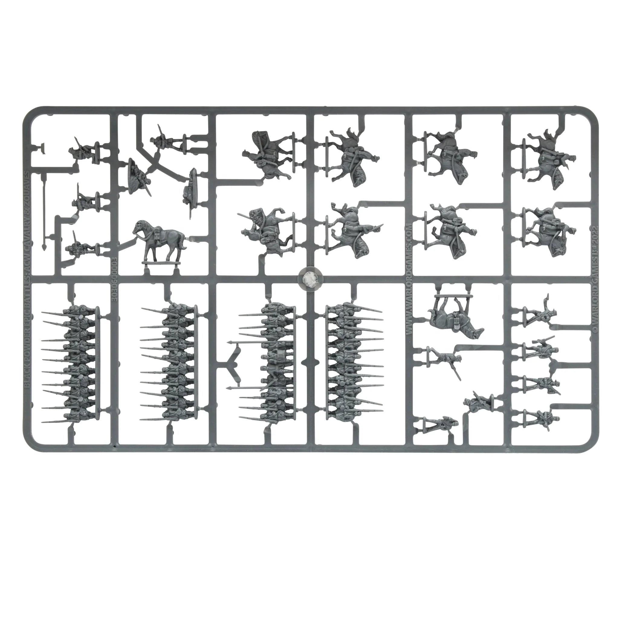 Black Powder Epic | American Civil War Confederate Cavalry and Zouaves' | 13.5mm Plastic Unit