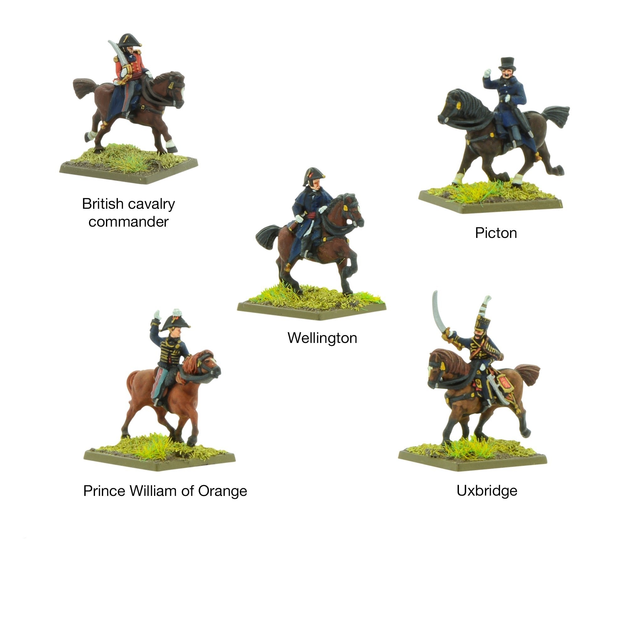 Black Powder Epic | Waterloo Campaign British and Allied Commanders | 15mm Plastic Small Box | Warlord | Miniature Kingdoms