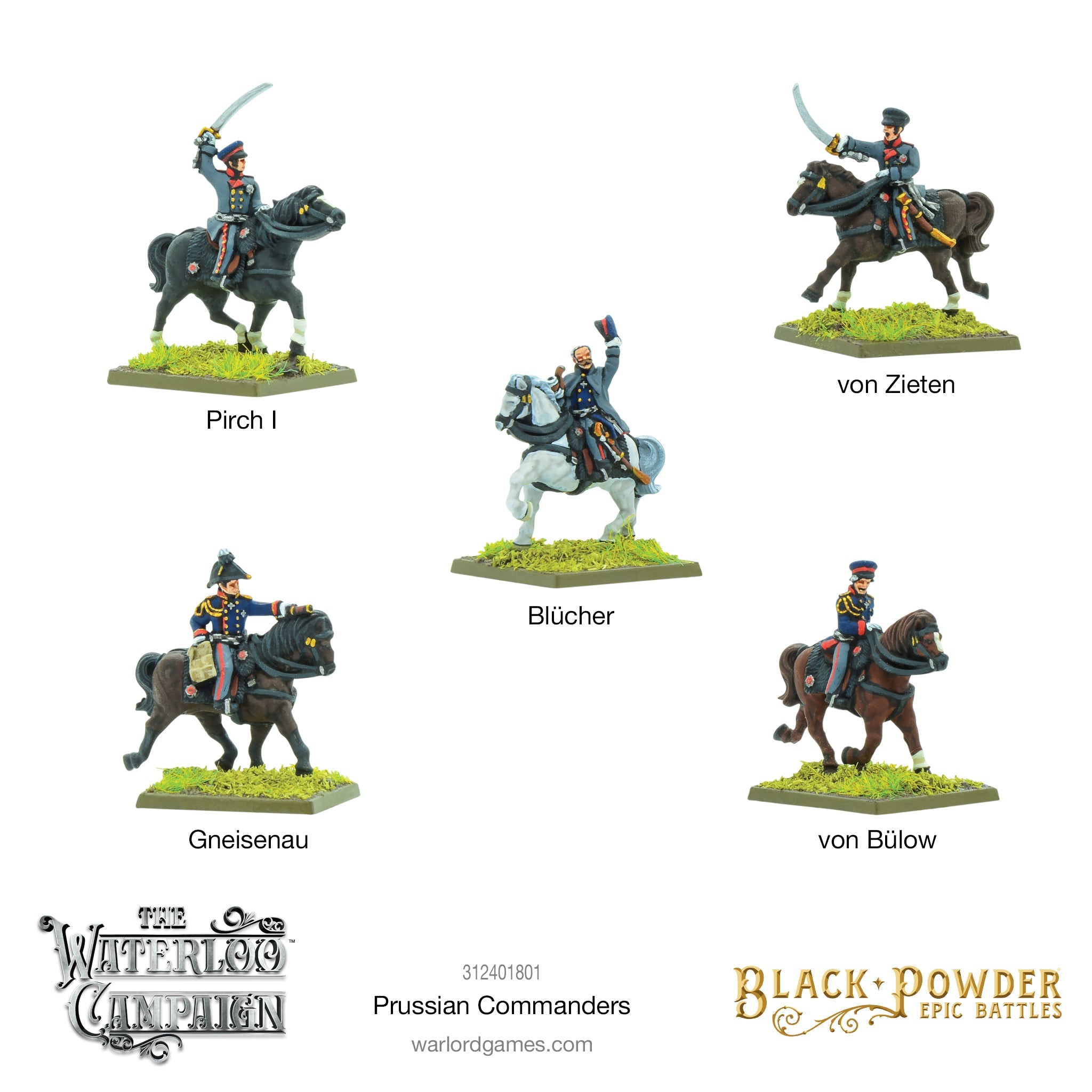 Black Powder Epic | Waterloo Campaign Prussian | 15mm Plastic Small Box | Warlord | Miniature Kingdoms