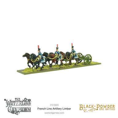 Black Powder Epic | Waterloo Campaign | French Line Artillery Limber | 15mm Plastic Blister Pack | Warlord | Miniature Kingdoms